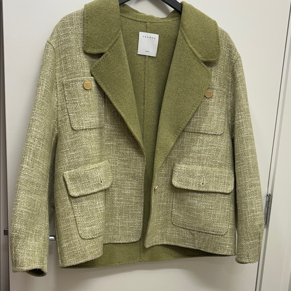 Sandro Jackets & Blazers - Sandro Olive Green Women's Blazer